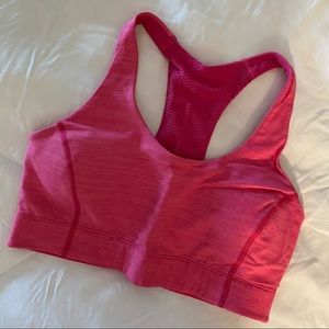 Outdoor Voices Doing Things Bra in Bright Pink